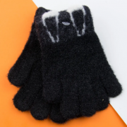 Перчатки для детей с дырочками на пальцах (арт. 22-25-50) XS черный