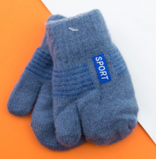 Перчатки для мальчиков зимние двойные (арт. 22-7-32) XS голубой