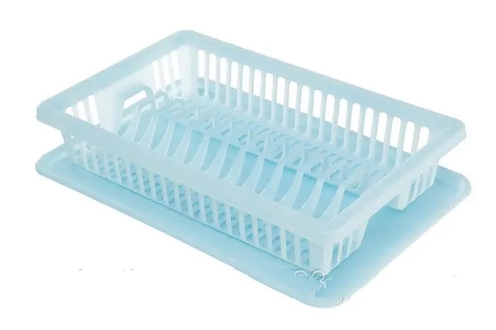 Сушарка для посуду R plastic, MRP-52786 блакитна, 1 ярус, 43x29x8см