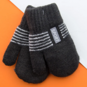 Перчатки для мальчиков зимние двойные (арт. 22-7-32) XS серый