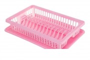 Сушарка для посуду R plastic MRP-52809 рожевий, 1 ярус, 43x29x8см