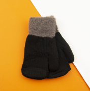 Перчатки для детей зимние двойные (арт. 22-7-26) XS черный