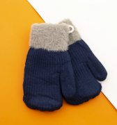 Перчатки для детей зимние двойные (арт. 22-7-26) XS синий