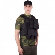 Житлет розвантажувальний універсальний на 4 кишені Military Rangers (ZK-5516) Чорний