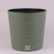 Горшок пластмассовый с вкладом Flora зеленый 30см.  92379