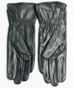 Женские кожаные перчатки на плюше (арт. 14F21-006) S черный