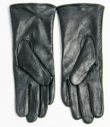 Женские кожаные перчатки на плюше  (арт. 14F21-004) S черный