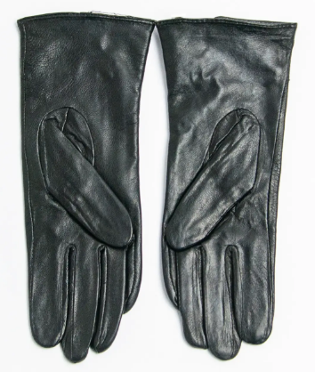 Жіночі шкіряні рукавички на плюше (арт. 14F21-3) S чорні