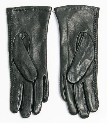 Жіночі шкіряні рукавички на плюше (арт. 14F21-4) S чорні