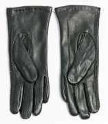 Женские кожаные перчатки на плюше (арт. 14F21-4) S черный