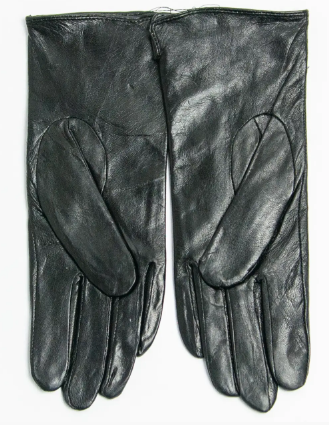 Женские кожаные перчатки на плюше (арт. 14F21-12) S черный