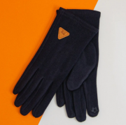 Женские сенсорные перчатки замшевые (арт. 20-1-53) S синий