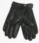 Мужские демисезонные перчатки из качественной кожи (арт. M20-230-3) M черный