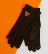 Женские сенсорные перчатки замшевые (арт. 20-1-53) M коричневый