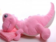 Дитячий плед-іграшка 140441 Динозаврик рожевий