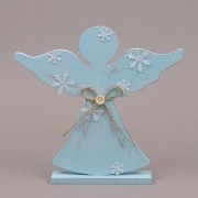 Ангел деревянный голубой Flora 29431