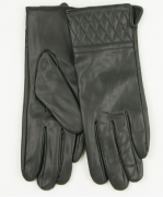 Женские перчатки из экокожи на плюше №19-23-1/5 XL черный