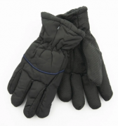 Подростковые болоневые перчатки с мехом на резинке (арт. 22-16-7) L черный