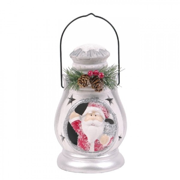 Декорация рождественская керамическая с LED-подсветкой 18.5 см. Flora 43249