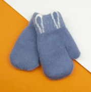 Перчатки для малышей зимние двойные с ушками (арт. 22-7-37) XS голубой