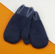 Перчатки для малышей зимние двойные с ушками (арт. 22-7-37) XS синий