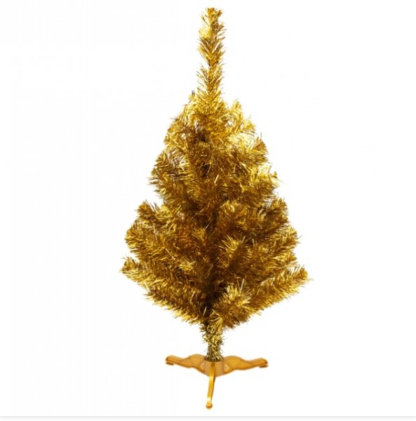 елка искусственная новогодняя 90 см, золотистый, густая, пвх devi (маг-90/3)