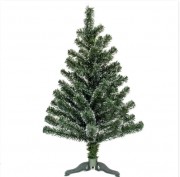елка искусственная новогодняя 90 см, зелено-белый, пвх devi (6маг-90)