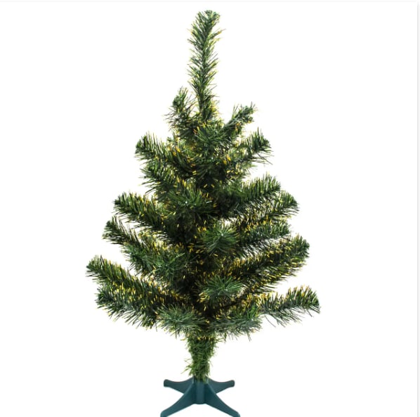 елка искусственная новогодняя 60 см, зелено-золотистый, пвх devi (4маг-60)