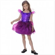 Детский карнавальный костюм фея-фиалка, рост 110-120 см, фиолетовый, devi, полиэстер (cc548b)