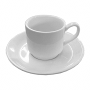 Чашка с блюдцем MSN-13629-00 белая 110мл