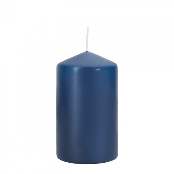 Свеча цилиндр Flora 6х10 см. темно-синяя 27657