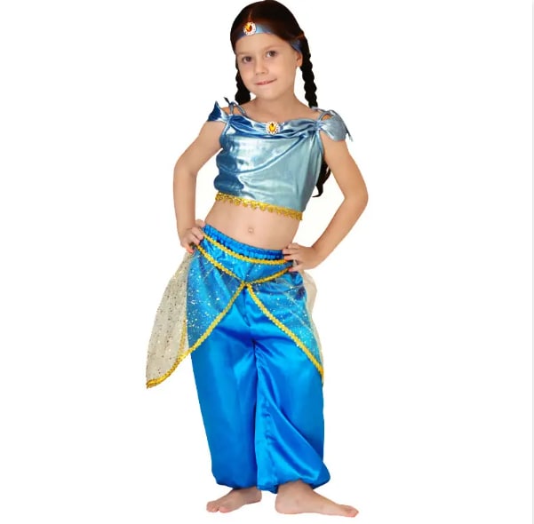 Дитячий карнавальний костюм принцеси дженні, зростання 92-104 см, блакитний, devi поліестер (cc004a)