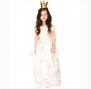 Детский карнавальный костюм принцесса, рост 92-104 см, белый, devi, полиэстер (cc288a)