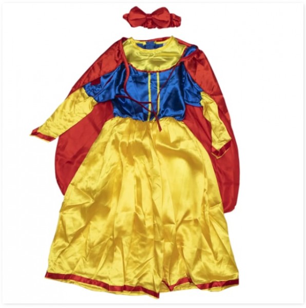 Дитячий карнавальний костюм білосніжка, зростання 102 см, жовтий, поліестер devi (460434-1)
