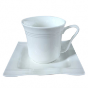 Чашка с блюдцем MSN-13641-10-00 белая 230мл