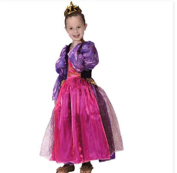 Дитячий карнавальний костюм принцеса, зростання 92-104 см, фіолетовий, devi, поліестер (cc290a)