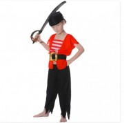 Детский карнавальный костюм пират для мальчика, рост 92-104см, черный , devi, полиэстер (cc551a)