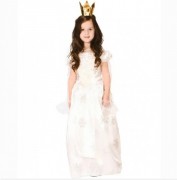Детский карнавальный костюм принцесса, рост 110-120 см, белый, devi, полиэстер (cc288b)