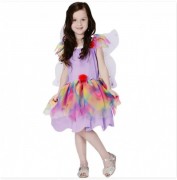Детский карнавальный костюм фея-фиалка, рост 110-120 см, фиолетовый, devi, полиэстер (cc287b)