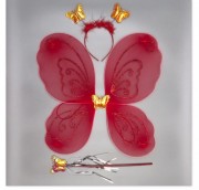 Карнавальный набор - бабочка, 46x38 см, красный devi (hlj170419-18-2)