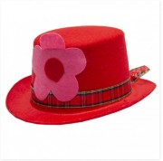 карнавальная шляпа, 40 см, красный, полиэстер devi (460793)