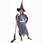 детский карнавальный костюм devi, 6 лет - 115 см, черный, серебристый, органза (460526-2)