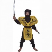 Детский карнавальный костюм ниндзя, 4 года - 102 см, черный, желтый, полиэстер devi (460489-1)