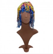 парик карнавальный, 32-35 см, разноцветный, пвх devi (462230-2)
