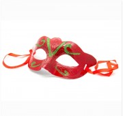 маска карнавальная, 20x9 см, красный, пластик devi (462001-3)