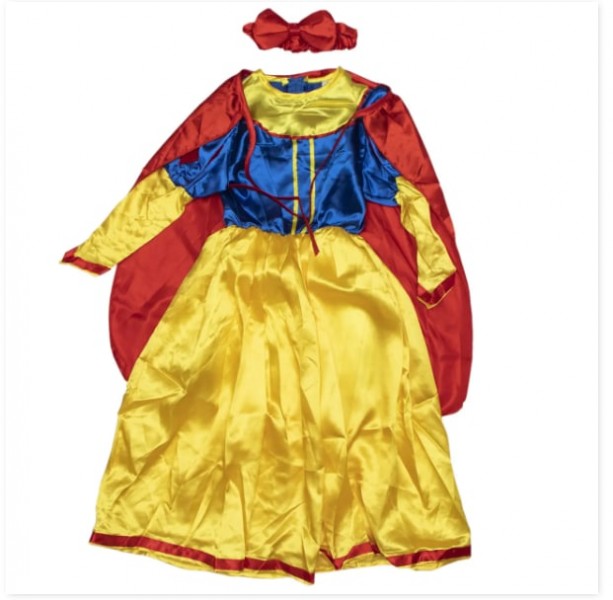 Дитячий карнавальний костюм білосніжка, 8 років - 126 см, жовтий, поліестер devi (460434-3)