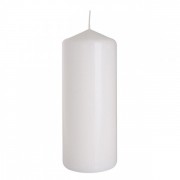Свеча цилиндр Flora  6х15 см. белая 27188