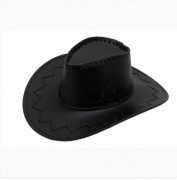 шляпа ковбойская, 56 см, черный, эко кожа devi (460113-8)