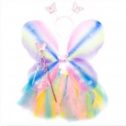 Детский карнавальный костюм для девочки бабочка радужный, разноцветный devi (518103)