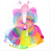 Детский карнавальный костюм, 4-8 лет, Devi, юбка, крылья, тиара, волшебная палочка (513603)